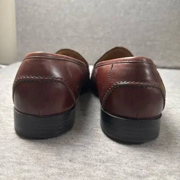 Bass & Co. Men Leather Loafers Shoes Tassels Brown Size 11.5M Style 1475-241 - Picture 4 of 10